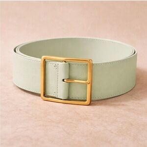 B-Low The Belt Mint Green Leather Belt Gold Hardware Small